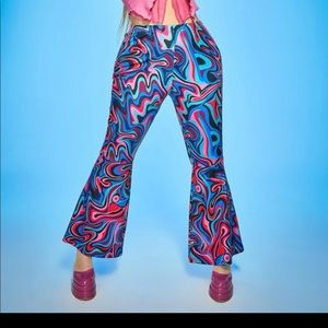 Print flare pants